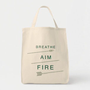 Arrow Breathe Aim Fire Tote Bag
