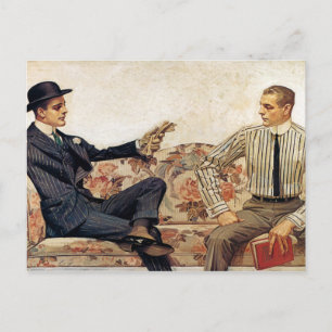 Arrow Collar advertisement, 1912 by Leyendecker Postcard