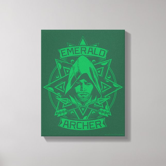 Arrow | Emerald Archer Graphic Canvas Print (Front)