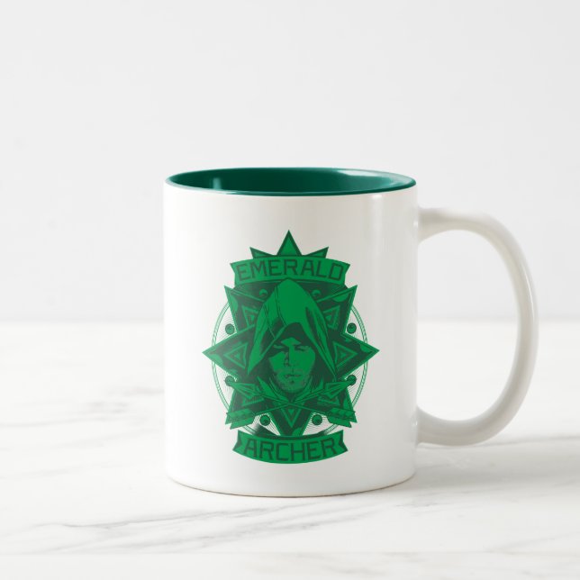 Arrow | Emerald Archer Graphic Two-Tone Coffee Mug (Right)