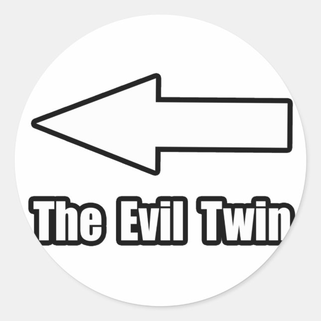 Arrow Evil Twin 2 Classic Round Sticker (Front)