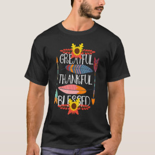 Arrow Flower Grateful Thankful Blessed Funny Thank T-Shirt