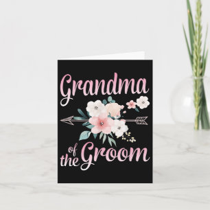 Arrow Flower Happy Grandma Of The Groom Bride Husb Card
