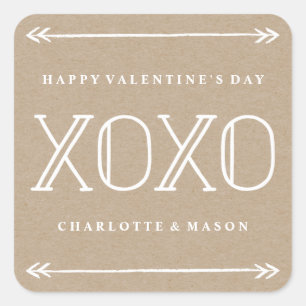 Arrow Frame Valentine's Day Sticker - White
