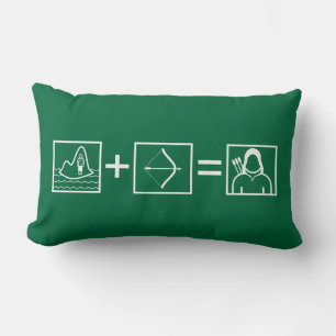 Arrow   Green Arrow Equation Lumbar Pillow