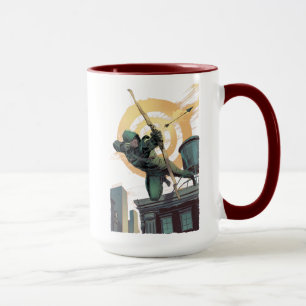 Arrow   Green Arrow Fires From Rooftop Mug