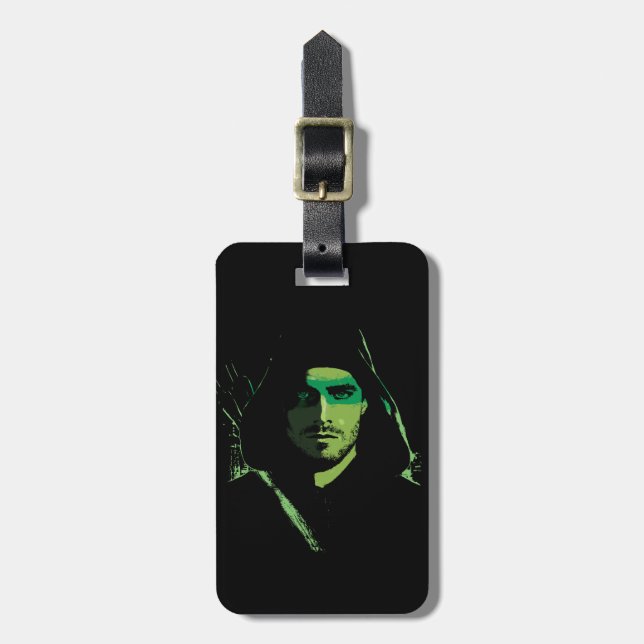 Arrow | Green Arrow Green Stylized Cutout Luggage Tag (Front Vertical)