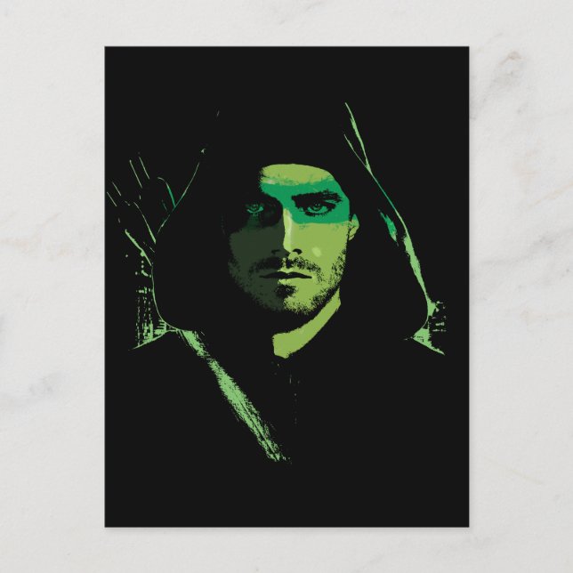 Arrow | Green Arrow Green Stylized Cutout Postcard (Front)