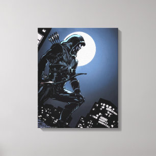Arrow Green Arrow In Moonlight Canvas Print