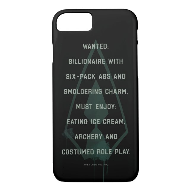 Arrow | Green Arrow Parody Wanted Post Case-Mate iPhone Case (Back)