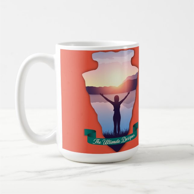 Arrow Head Sunrise Ultimate Designer Personalized Coffee Mug (Left)