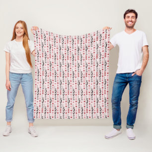 Arrow, Heart & Love Romantic Design Fleece Blanket