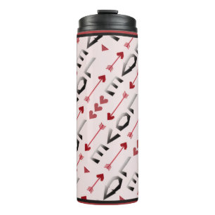Arrow, Heart & Love Romantic Design Thermal Tumbler