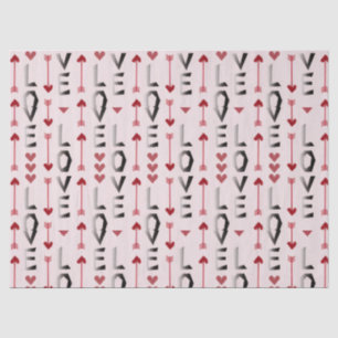 Arrow, Heart & Love Romantic Design Tissue Paper