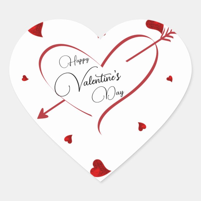 Arrow     heart sticker (Front)