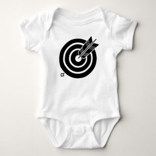 Arrow hit a round target baby bodysuit