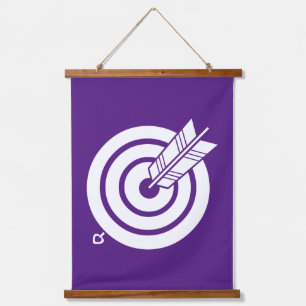 Arrow hit a round target hanging tapestry