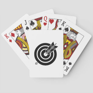 Arrow hit a round target Playing Cards