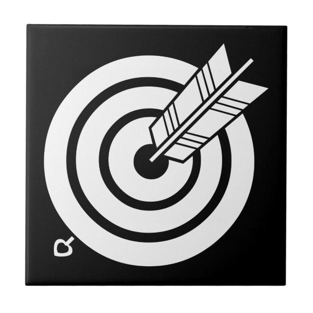 Arrow hit a round target tile (Front)