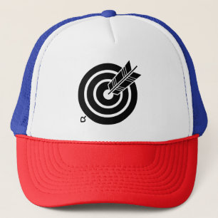 Arrow hit a round target trucker hat