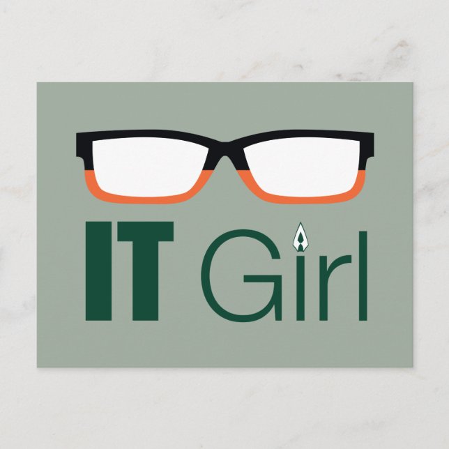 Arrow | IT Girl Glasses Graphic Postcard (Front)