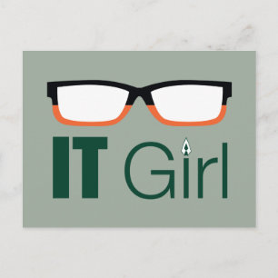 Arrow   IT Girl Glasses Graphic Postcard