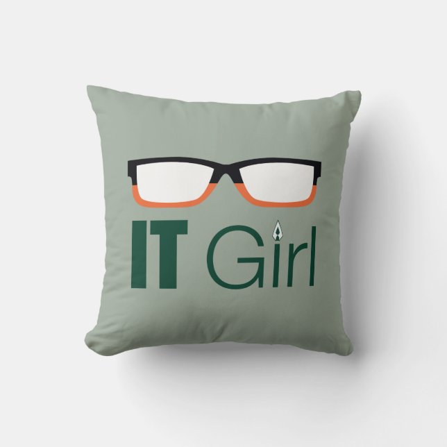 Arrow | IT Girl Glasses Graphic Throw Pillow (Front)
