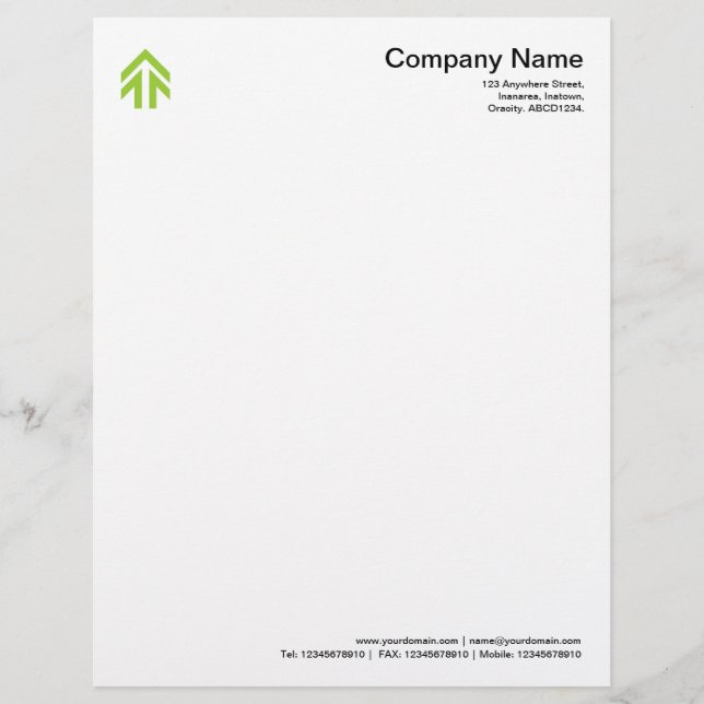 Arrow - Martian Green Letterhead (Front)