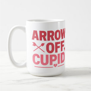 Arrow Off Cupid Funny Anti-Valentine Minimalist Coffee Mug