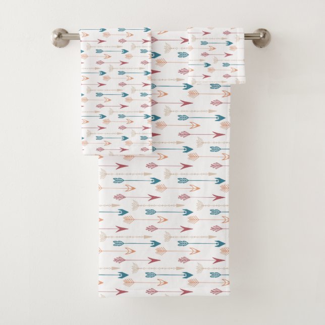 Arrow Pattern Bath Towel Set (Insitu)