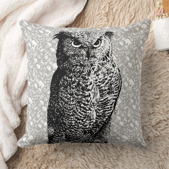 Arrow Pattern New Baby Boys Room Forest Owl Throw Pillow (Blanket)