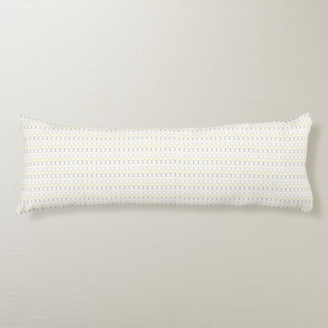 Arrow Pattern Yellow & Grey Body Pillow (Front)