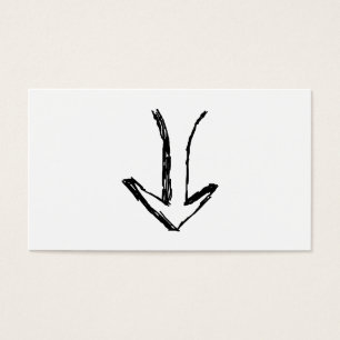 Arrow Pointing Down. Black and White.