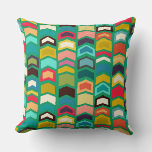 arrow pop green throw pillow