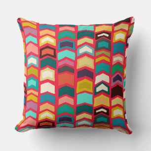 arrow pop red throw pillow