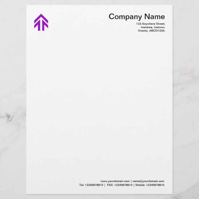 Arrow - Purple Letterhead (Front)
