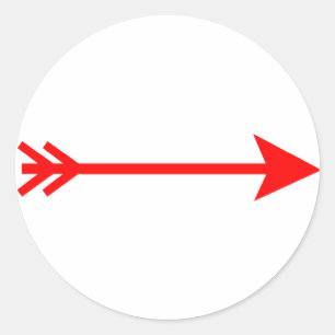 Arrow Red Straight jGibney The MUSEUM Zazzle Gifts Classic Round Sticker