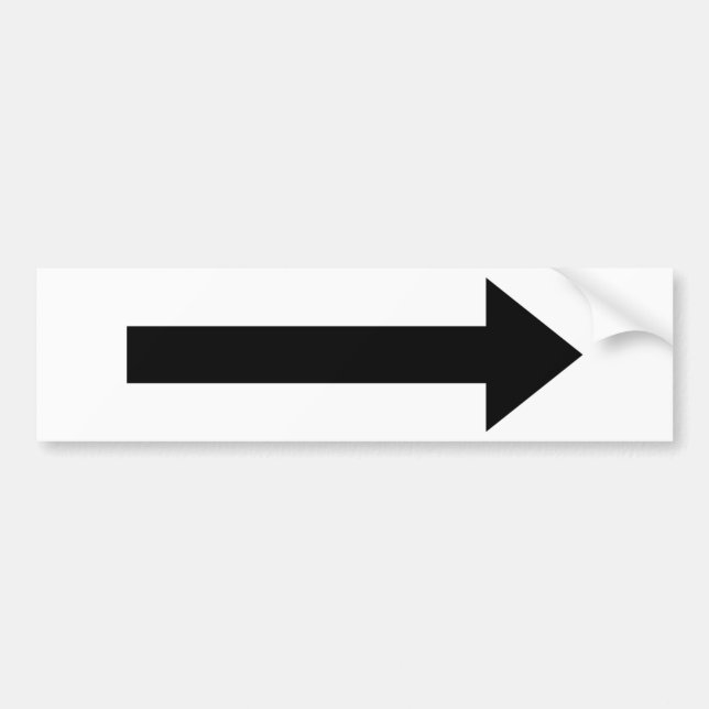 arrow right icon bumper sticker (Front)