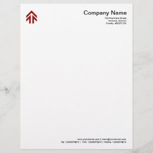 Arrow - Ruby Red Letterhead