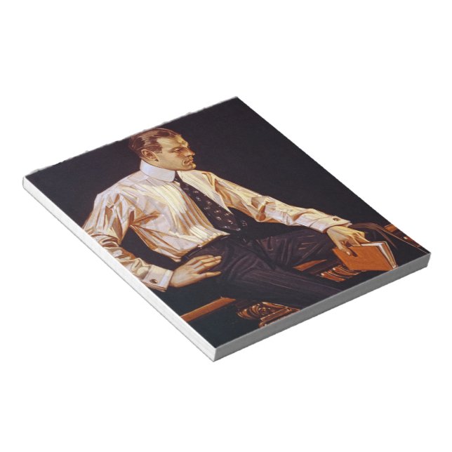 Arrow shirt Collars, 1914 by J. C. Leyendecker Notepad (Angled)