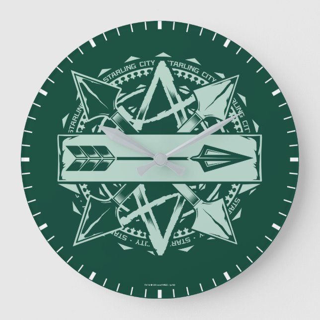 Arrow | Starling City Arrow Badge Large Clock (Front)