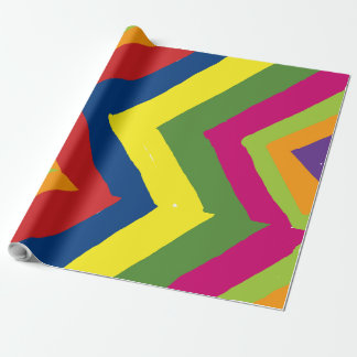 arrow stripes in colourful pattern wrapping paper