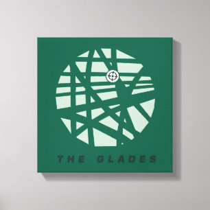 Arrow The Glades City Map Canvas Print