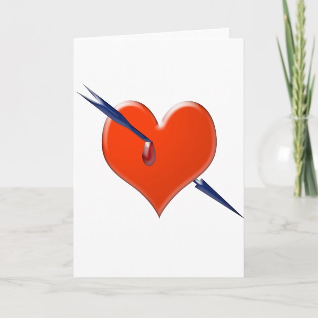 Arrow through the heart holiday card (Front)