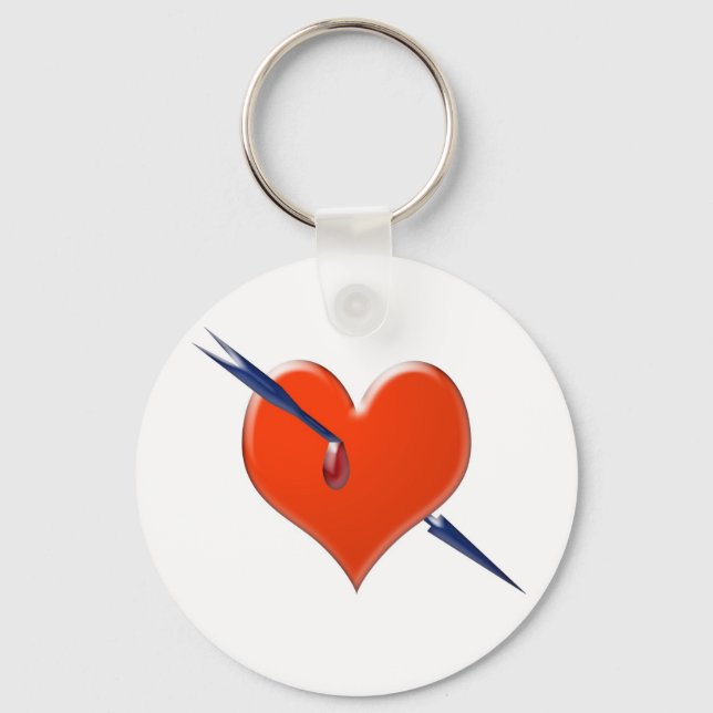 Arrow through the heart keychain (Front)