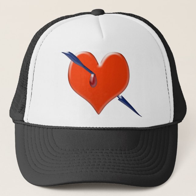 Arrow through the heart trucker hat (Front)