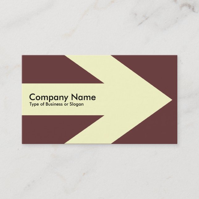 Arrow v3 (Cream) - Brown Business Card (Front)