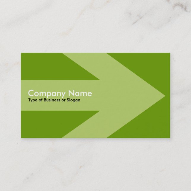 Arrow v3 (Cream) - Green 669900 Business Card (Front)