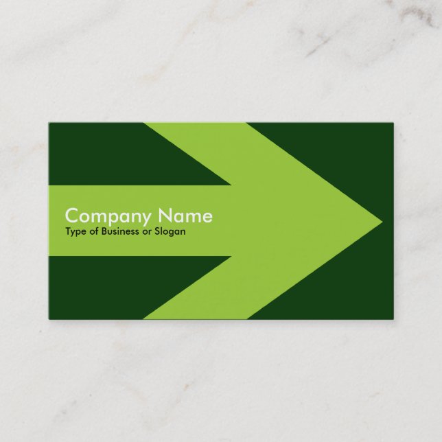 Arrow v3 (Martian Green) - Dark Green 003300 Business Card (Front)