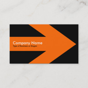 Arrow v3 (Orange) - Black Business Card